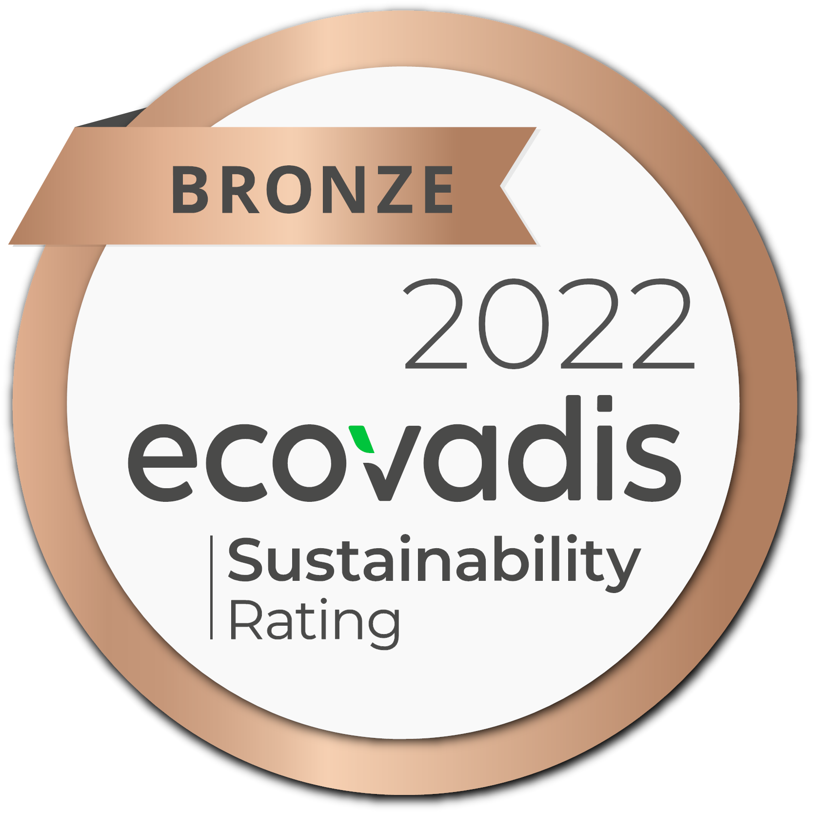 2022 EcoVadis Sustainability award win Badge