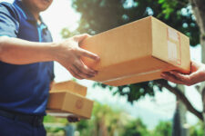 Parcel delivery arrives faster than normal
