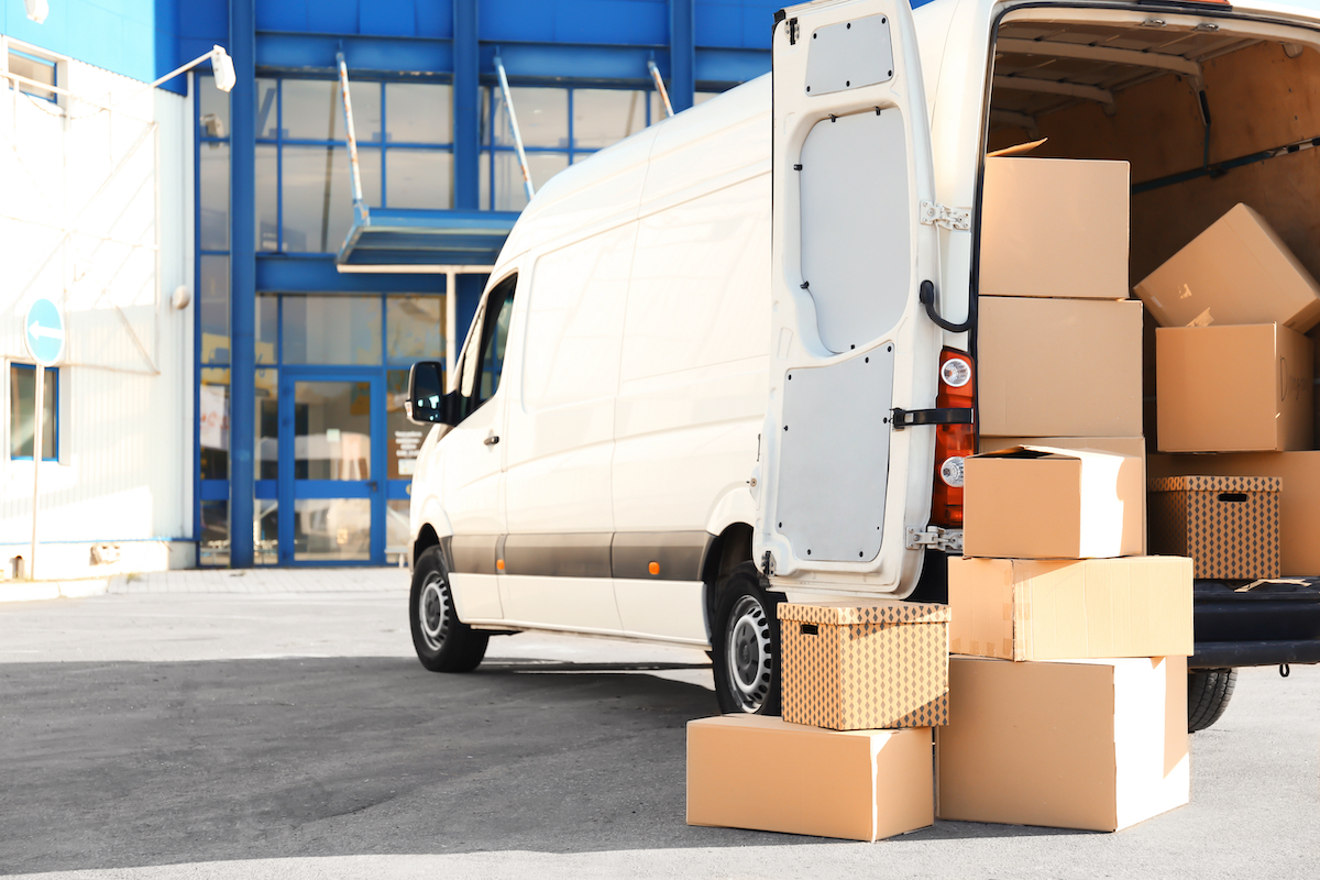 Regional Parcel Carrier delivering packages
