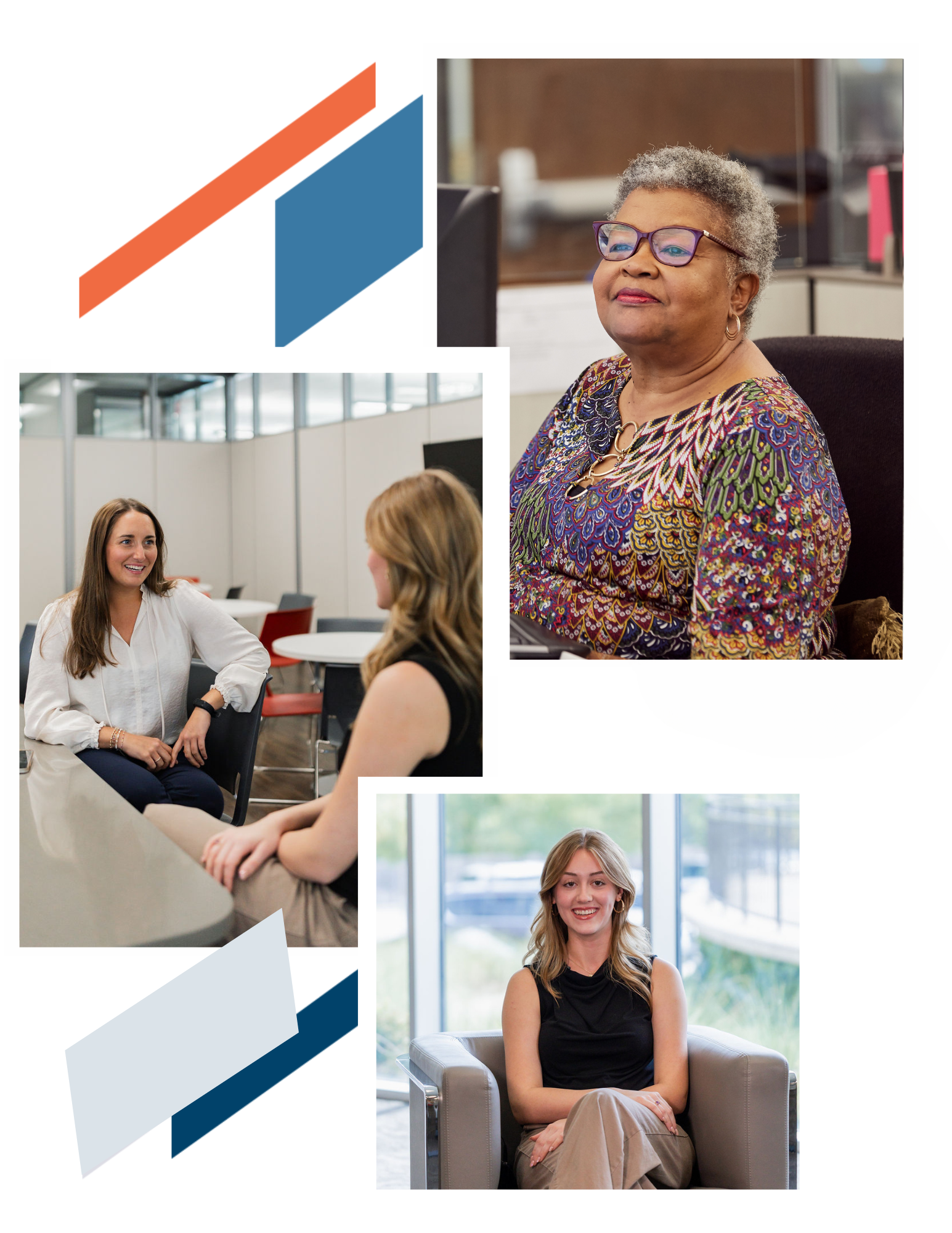 Three women working in a corporate setting at AFS Logistics