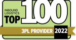 Logo for Inbound Logistics' 2022 Top 100 3PL Providers award