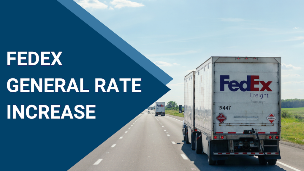 FedEx freight trucks driving down a highway