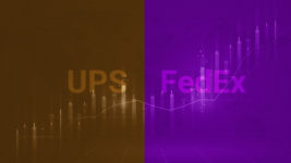 Side-by-side image representing the different general rate increases between UPS and FedEx